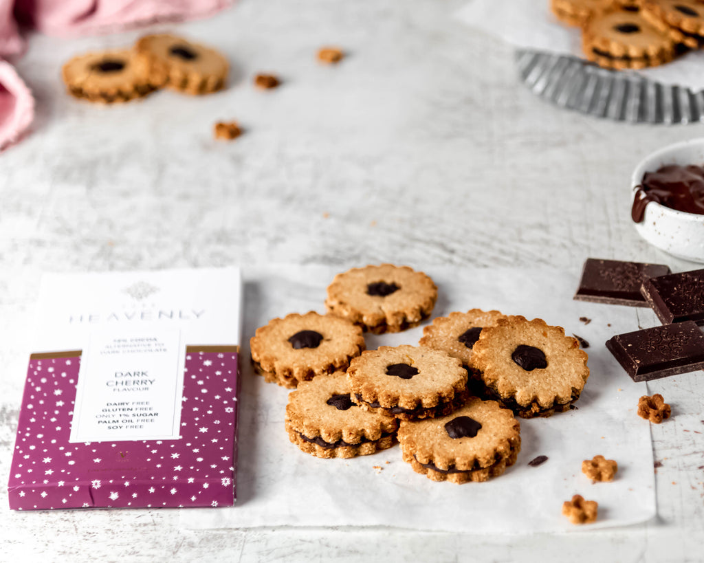 Vegan Dark Cherry Linzer Cookie Recipe